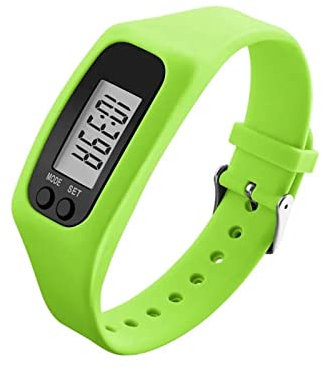 IRON JF Aktivitätstracker Armband, Schrittzähler ohne app und Handy kein Bluetooth Pedometer Fitness Uhr Schrittzähler Sportuhr Band Fitness Tracker (Color : Grün, Size : 24 * 3)