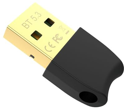 VOSSOT Bluetooth Adapter, Bluetooth 5.3 USB Dongle 20m, USB EDR Bluetooth Dongle für PC, Laptop, Tablette, Desktop, Headset, Lautsprecher, Tastatur, Plug & Play, Windows 7/8.1/10/11/Linux