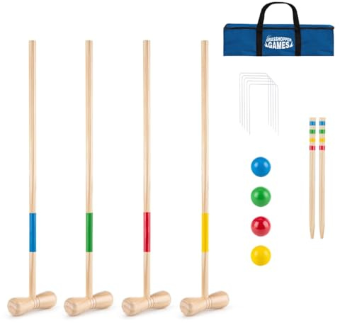 Toyrific Grasshopper Games Wooden Croquet Set