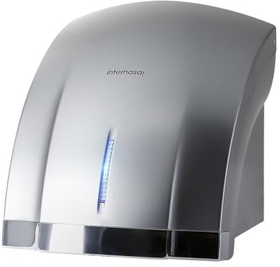 interhasa! Asciugamani Automatici con Riscaldamento Elettrico per La Casa 1800W A Risparmio Energetico Elettrico Ad Alta velocità Asciugamani A Parete Senza Contactless(Argento)