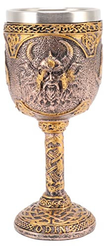 Topyond Wikinger-Becher,Wikingerschiff Bierkrug Edelstahleinsatz,Nordischer Wikinger-Bierkrug, Retro-Harz-Edelstahl-Bierbecher, Kelchbecher,Kelch für Cocktails, Whisky, Rotwein,für Männer, Vatertag
