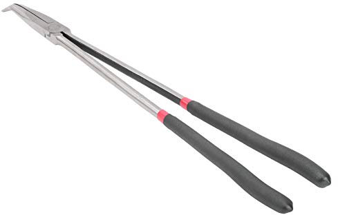 Alicates de Punta de Aguja Curva, Alicates de Punta de Aguja Larga Alicates de Punta de Aguja Extra Largos 400 Mm 16 Pulgadas Alicates de Punta Curva de 45 Grados Alicates de