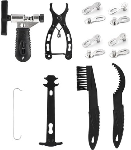 Huifoo Kettennieter Fahrrad,Kettenzange,Fahrradkette Werkzeug,Kettenschloss Zange,4 Paar Fahrrad Link Zange,für Mountainbike,Rennrad Reparatur Werkzeug Set,für 6-11 Fach Fahrradkette Werkzeug