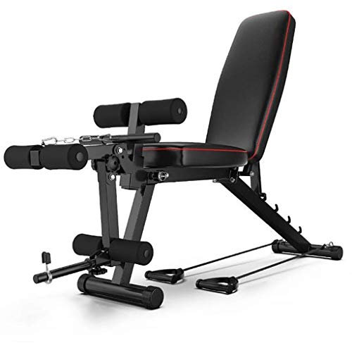 Multifunktions-Hantelbank, verstellbar, faltbar, Krafttrainingsgerät für Bankdrücken, Faltbare FID-Bank mit Flacher/geneigter/abfallender Neigung für das Training im Heim-Fitnessst