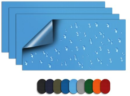 Skystuff Down Jacket Repair Patch, 4pcs Self-Adhesive Nylon Repair Patches | Waterproof Fabric Repair Tape Patch for Sofa, Down Jackets,Tents, Sleeping Bags, Backpack, Clothing, Puffer Coats,LightBlue