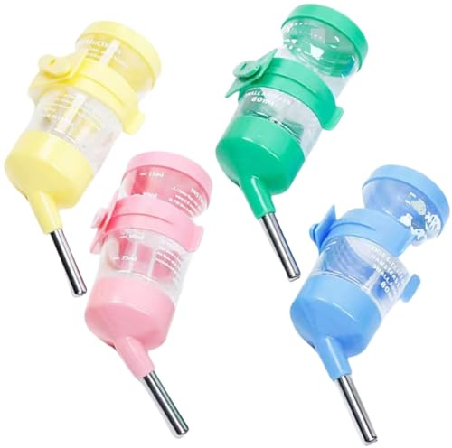 4 pièces 80ml Distributeur d'eau pour Gerbilles,Abreuvoir Automatique pour Hamster,Breuvoir pour Les rongeurs,pour Petits Animaux pour Hamsters Rats Guinées Furets Lapins Petits Animaux