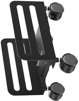 Qaonsciug Carrello mobile del CPU di larghezza regolabile del supporto della torre del calcolatore di rotolamento d'acciaio con le rotelle bloccabili sotto il carretto ventilato della