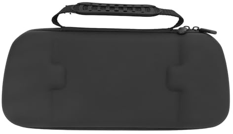 Alomejor Hard Protective Case for Rog Ally X 2024 RC72LA with Foldable Stand, Great for Travel and Outdoor Gaming, PU Material (Black)