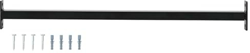 vidaXL Barra de Seguridad Ajustable para Ventanas Negro 710-1200 mm, Barra de Seguridad Rectangular, Ajustable en Largo, Fuerte Protector de Ventana, Ideal para casa, Uso Interior y Exterior