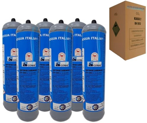 Bombole Co2 per Gasatori Set 6 Pezzi Usa e Getta E290 Alimentare