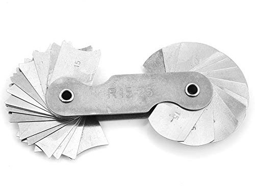 Misuratore di raggio 4 pezzi, misuratore di raggio in acciaio inossidabile, misuratore raccordo, strumento misurazione, per costruttori di utensili e matrici, macchinisti e operai per controllar