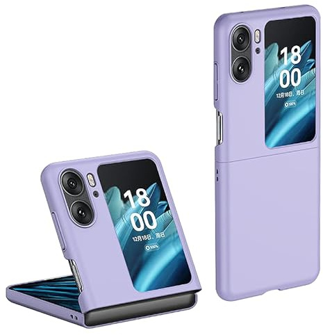 Topme Coque de téléphone Hard Skin pour Oppo Find N2 Flip 6.8, Manchon de Protection Antichoc en Polycarbonate - Violet Clair