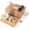 Artcome Japanese Matcha Tea Set, Matcha Bowl with Pouring Spout, Tea Tray, Matcha Whisk, Ceramic Whisk Holder, Matcha Powder Caddy, Handmade Matcha Ceremony Kit for Japanese Tea Ceremony (10Pcs)