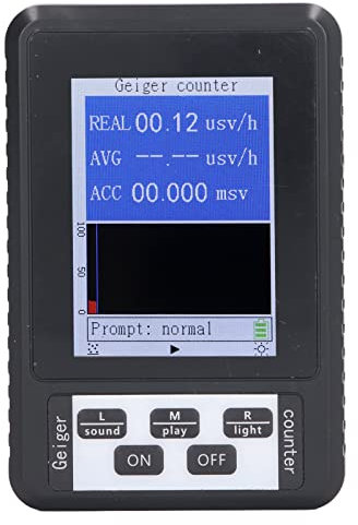 Dpofirs Mini Detector de Radiación Nuclear para el Hogar,Contador Geiger Portátil de Mano con Pantalla LCD,Medidor de Monitor de Radiación de Rayos X Beta Gamma Actualizado de Alta