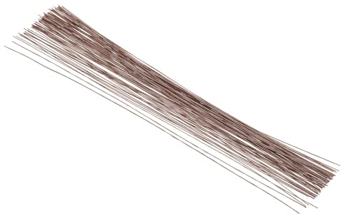 PATIKIL 26 Calibro 14 Floreale Stelo Filo 100pz Carta Avvolto Ferro Artificiale Fiore Stelo Accessori per Fai da Te Bouquet Stelo e Decorazione Artigianale Marrone