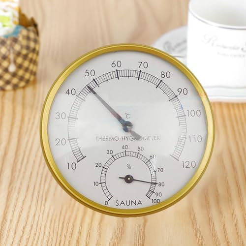 Termómetro e higrómetro de sauna 2 en 1, termómetro de pared de 10 x 10 mm, accesorios de sala de sauna, medidor de temperatura y humedad montado en la pared