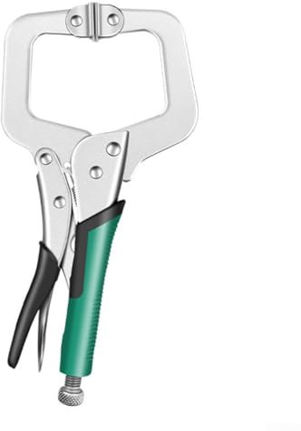 Morsetti a C, pinze di bloccaggio a C grandi, pinze per saldatura, capacità di serraggio regolabile, per lavorazione del legno, allineamento, saldatura (28 cm)