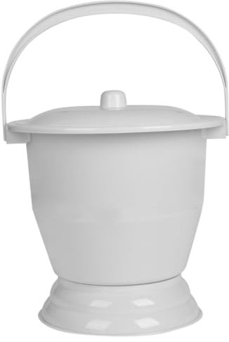Seau de commode de chevet, pot chambre avec couvercle à l'épreuve la poussière à l'épreuve d'humidité antidérapante antidérapante seau commode couvrage