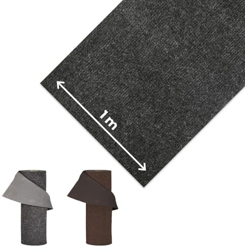 OLIVO.shop Passatoia Antiscivolo Ingresso al Metro Tappeto Moquette Multiuso Tappeto Ingresso Interno Esterno Rotolo Tappeti Corsia Effetto Moquette al Metro TRAFFIC ANTRACITE (1x3 MT)