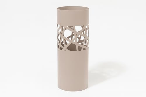 NORDIQ - Paraguero Metálico - Paragueros Modernos y Decorativos - Paragueros Originales para Entrada, Recibidor, Oficina o Comercio | Paragüero de Diseño Elegante y Funcional - Diseño Lineal - Beige