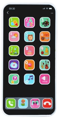 Juguete móvil para niños - Juega en el móvil con pantalla táctil, juguete educativo iluminado, dispositivo educativo con sonido | Teléfono simulado falso para niños y niñas de 1 a 6 años