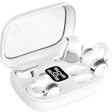 Auricolari wireless 2 in 1 - Cuffie intrauricolari con clip | Auricolarisportivi | Auricolaricomodi e impermeabili con display a LED per telefono, allenamenti in palestra, corsa, esercizio, ascolto