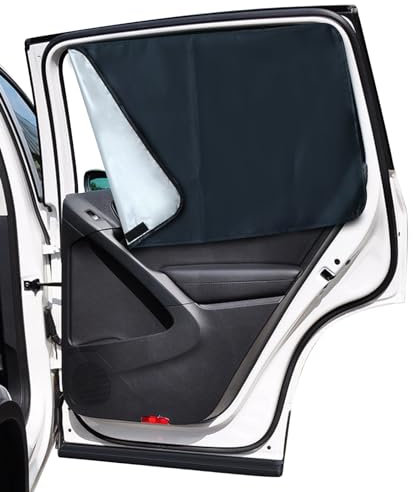 Lechin - Tenda parasole per auto, magnetica, per protezione dai raggi UV, protezione dal calore, protezione solare per auto, per bambini, finestrini laterali, tenda per lunotto posteriore, 2 pezzi