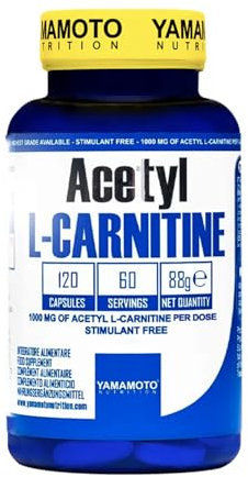 Yamamoto Acetyl L- Carnitine 1000 mg - 120 compresse - Integratore Alimentare a Base di Acetil Carnitina 1000mg dose