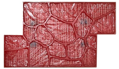 ZBJDX Timbro per Calcestruzzo in Gomma di Grado Professionale, Tappetino con Struttura per Impronta di Cemento, Stampo per Pavimento Decorativo per Tappetino con Struttura in Pietra di Cemento