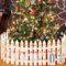 Recinto per Albero di Natale,24 Pezzi Recinzione per Albero di Natale,Mini Staccionata,Staccionata in Plastica,Recinzione Bianca per Albero di Natale,Albero di Natale Picket Fence