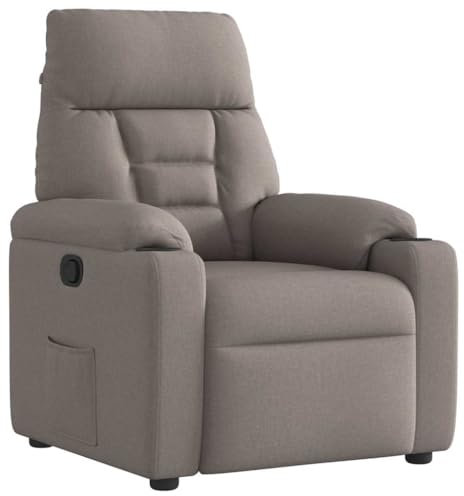 vidaXL Sillón reclinable de Tela Gris Taupe, Silla reclinable, sillón reclinable para Ancianos, sillón de sofá, sillón, sillón reclinable para TV