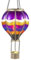 TERESA'S COLLECTIONS Heißluftballon Solarlaterne für außen,45cm Orange Violett Luftballon Solarlampe Aufhängen,Gartendeko für draußen,dekorativer solarleuchten,Flammeneffekt,für Halloweendeko