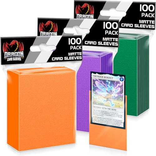 300 ct matta penny samlarkortshylsor plastkortskydd blandade färger | 66 x 91 mm mjuka standardärmar, kortskyddsfodral, perfekt passform, fotofodral, för MTG, spel, sportkort