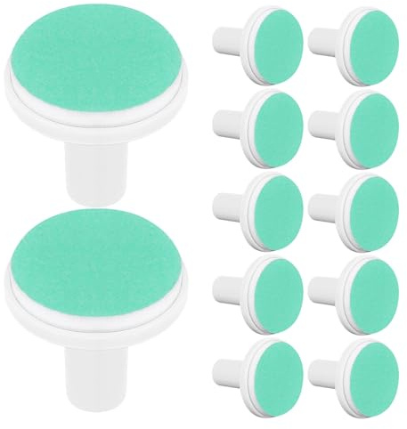 Abaodam Lima Elettrica in Carta Vetrata Verde Neonato per Unghie 12 Pezzi e Delicata sulla Pelle Cuscinetti Sostitutivi Portatile la Cura delle Unghie dei Bambini