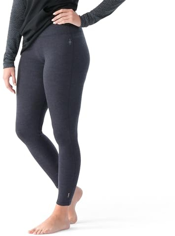 Smartwool Classic Thermal Merino Wool Leggings, Women's Thermal Trousers, Ladies Sports Leggings, Lightweight & Breathable Natural Merino Ladies' Clothing - Charcoal Heather, L