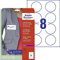 AVERY Zweckform L4881-20 Namensetiketten (160 Namensaufkleber rund, Ø65mm auf A4, selbstklebend, bedruckbare Textiletiketten aus Acetatseide für Laserdrucker, rückstandsfrei ablösbar) 20 Blatt, weiß