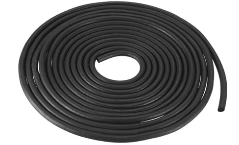 sourcing map Caoutchouc Mousse Joint étanchéité, 6mm Diamètre x 4m Long Rond EPDM Caoutchouc Décapage pour Bricolage Joint, Entrepôt, Tampons, Mousse Tubes, Artisanats, Maison Sceau