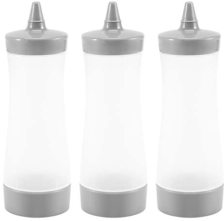 POOSR 3 StüCk Squeeze Squirt GewüRz Flaschen Ketchup Flasche Senfsauce BehäLter für KüChen GewüRz ()