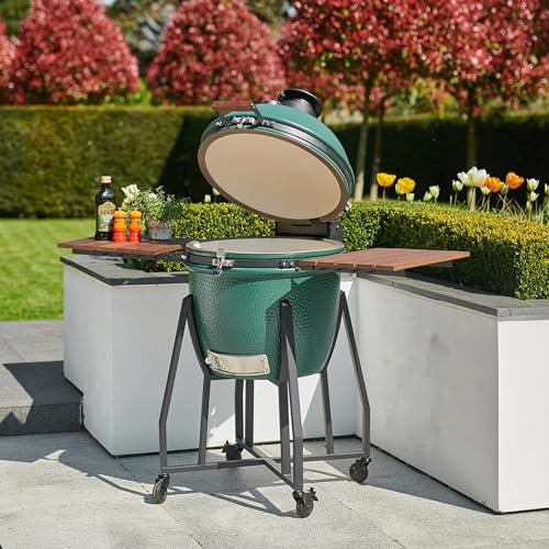 Kamado BBQ 18 Ceramic Grill in Matte Green