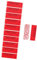 RLSYM 100Pcs Tamper Evident Security Labels 1x3 inch Red Complete Transfer Tamper Proof Stickers Safety Torn up Invalid Seals Tape (Red-100Pcs) (Red)