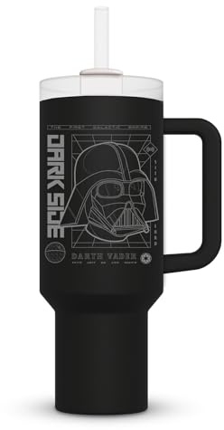 Darth Vader Star Wars Bottle With Straw 1180Ml, Black