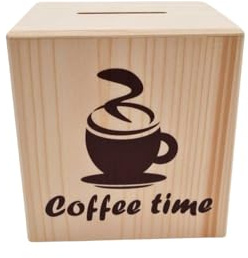 KF-Holz Salvadanaio in legno 10x10x10 cm – Bierkasse, Kaffeekasse, salvadanaio fai da te, personalizzato con segni zodiacali, prodotto in Austria