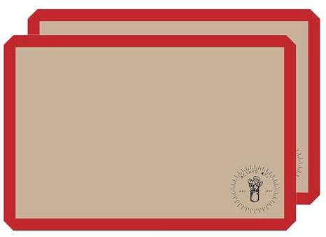 Silicone Baking Mats, Full Size Baking Sheet Liners, Multi Pack,16 x 24 inch, Non-Stick, Silicone Baking Sheet Liner, Perfect For Baking Macarons Cookies And Cakes (Full Size, 2, Baking Mats) 40x60 cm