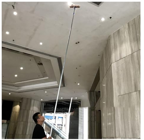 SAOGERUL Varilla de extensión telescópica para Techo de 16, 20, 23, 26, 30, 33 y 40 pies, Herramienta de Limpieza con escobilla de Goma para Ventanas, Puertas corredizas y automóviles, Kit de Lavado