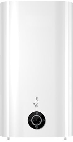 TTulpe Verlo 100 Smart Electric Hot Water Tank – 100L Slim Storage Heater, 1800W, Energy Class B, Horizontal/Vertical Wall Mount, Smart Mode, Overheat & Pressure Protection, White