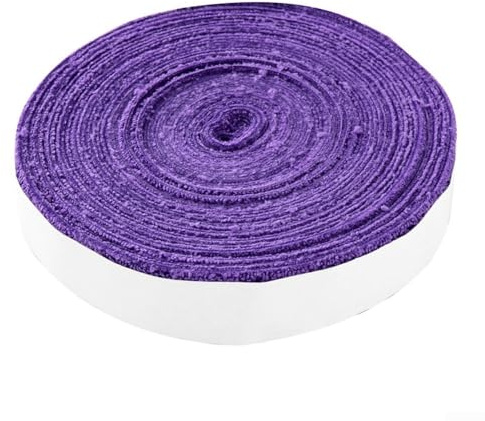 babominimer Cinta de agarre de toalla para rollo de 10 m para raqueta de tenis, squash, bádminton, raqueta, material de microfibra absorbente del sudor, 3 cm de ancho (morado)
