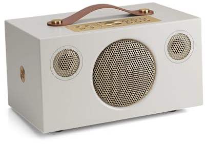 Audio Pro C5 MkII W - Altavoz inalámbrico multihabitación de 40 W, amplificador clase D, AirPlay 2, Google Cast, Spotify Connect, Bluetooth 4.2, salida de subwoofer (duna clásica)