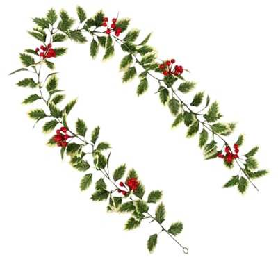 Utomhus Julgransgarland Konstgjorda Röda Bär Krans