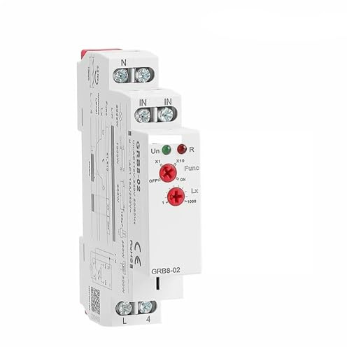 GRB8-01/02 Din Rail Twilight Switch Photoelectric Timer Light Sensor Relay AC110V-240V Auto ON Off(GRB8-01 AC110-240V)