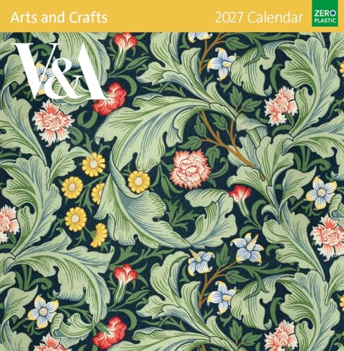 Museums & Galleries Arts and Crafts 2027 Calendar - Month to View Wall Calendar UK - 2027 Wall Planner and Personal Organiser for Home and Office